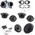 Kenwood eXcelon 1 Pair KFC-X3C and 2 Pairs KFC-X174 Speaker Upgrade Kit Compatible With Wrangler And Gladiator 2018+