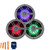 Bluave Three Pairs of X65W 6.5" Marine Coaxial RGB Lighted Speakers, White Grills