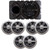 Bluave Three Pairs of X65S 6.5" Marine Coaxial RGB Lighted Speakers, Silver Grills with 1 Bluave XMSE-2-LOADED BLUAVE XMSE2-Loaded XMSE 2 X-Line Loaded Subwoofer 10" Enclosure Black Grill