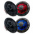 BLUAVE Two Pairs M9.0CX3B 9" Premium Marine Coaxial Black Grills w/ 2 SGLED RGB LED Kits