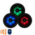 Bluave Three Pairs of X65B 6.5" Marine Coaxial RGB Lighted Speakers, Black Grills