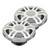 Hertz HMX 6.5 S-LD-SW - 6.5" 4-Ohm Coaxial Marine Speakers with RGB LEDs, White Sport Grilles, Pair
