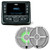 Wet Sounds WS-MC-2 Marine Radio with 1 Pair Wet Sounds RECON 6 XW-W RGB LED Recon Series 6.5" 60-Watt RMS Coaxial Speakers