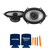 Alpine 2 Pairs S2-S68 5x7" Type S Coax Speakers with 2 Pairs Stinger RKFR5768 Roadkill Fast Rings 5x7" - 6x8"