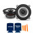 Alpine S2-S50 5.25" Type S Coax Speakers with Stinger RKFR5 Roadkill Fast Rings 5.25"