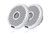 Fusion MS-RA70N Marine AM/FM/BT/NEMA2000 Stereo with 2 Pair Fusion MS-FR6022 6" Coax Classic White and Black Grille, Sport Spoke Grey Grille