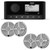 Fusion MS-RA60 Marine Stereo With 2 Pair of Wet Sounds RECON6-XWW 6.5" White Grill Marine Speakers
