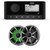 Fusion MS-RA60 Marine Stereo With 1 Pair of Wet Sounds RECON6-S-RGB 6.5" Silver Grill Marine Speakers with RGB Lighting