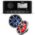 Fusion MS-RA60 Marine Stereo With 1 Pair of Wet Sounds OE-65ic-S-RGB 6.5" Silver Grill Marine Speakers with RGB Lighting