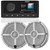 Fusion MS-RA210 Marine AM/FM/BT/NEMA2000/Sirius XM Ready Stereo with 1 Pair Wet Sounds RECON 6-XWW High Output 6.5" Marine Coaxial Speakers, White Grill