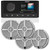 Fusion MS-RA210 Marine AM/FM/BT/NEMA2000/Sirius XM Ready Stereo with 2 Pair Wet Sounds RECON 6-XWW High Output 6.5" Marine Coaxial Speakers, White Grill