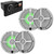 Fusion MS-RA670 Marine Receiver with 2 Pairs Wet Sounds RECON6-XWW-RGB 6.5" Marine RGB LED Speakers