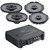 Hertz 1 Pair of UNO X-170 6.75" Two-Way Coaxial Speakers with 1 Pair of UNO X-690 6x9" Four-Way Coaxial Speakers and 1 Audison SR 4.300 D-Class 4-Channel Amplifier