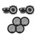 Alpine (2) S2-S50 S-Series 5.25" Coaxial & (2) KTE-S50G 5.25" S-Series Speaker Grill Bundle