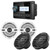 Clarion CMM-20 Marine Source Unit with LCD Display with (2) CMS-651-CWB 6.5-inch Marine Coaxial Speakers, Classic Grilles