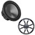 Wet Sounds REVO 10 FA S4 V3 - REVO Series 10" Free Air 4 Ohm V3 Subwoofer, Black with Wet Sounds REVO-10-XS-BG-GRILLE XS Open Style Black Grille for the REVO 10” Subwoofer