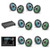 JL Audio MM105 & XDM600/6 w/ (6) M6-770X-S-Gmti-i, RGB LED, Gunmetal & Titanium Sport Grille Speakers