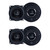 Memphis Audio 2 Pair of 15-MCX4 4" Coaxial Speakers With In-line Crossovers