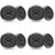 Fusion Entertainment 4 Pairs EL-F653SPG EL Series 6.5" 80 Watt Full Range Shallow Mount Marine Speakers - Pair, Grey