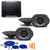Alpine Type-R Bundle 2-Pairs R-S68 5x7/6x8" Coax speakers with R-A60F 600W 4-Ch Amp and Wiring