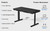 ErgoAV ERDS1-01B - 57" Wireless & Wired Charging Standing Desk - Black (Wood)