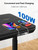 ErgoAV ERDS1-01B - 57" Wireless & Wired Charging Standing Desk - Black (Wood)