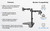 ErgoAV ERDAM4-01B - Motion Stand for Dual Monitors 13" to 32"