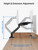 ErgoAV ERDGM2-01B - Gas Spring Mount for Single Monitor 13" to 34"