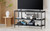 ErgoAV ERTFS5-01BB - Small TV Stand with Black Metal Frame and Black Shelves
