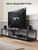 ErgoAV ERTFX5-01BB - Extra Large TV Stand with Black Metal Frame and Black Shelves
