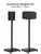 ErgoAV ERSSM1-01B - Sonos Speaker Stands - Fixed Height