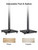 ErgoAV ERSSM1-01B - Sonos Speaker Stands - Fixed Height