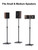 ErgoAV ERSSM2-01B - Bookshelf Speaker Stand - Adjustable height