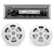 Kenwood KMR-M332BT Digital Media Receiver with Bluetooth with 2 pairs of KFC-1613MRW 6-1/2" Marine Speakers