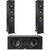 Elac - Two DF63-BK - Debut 3.0 6.5" Floor Speaker - Black and Elac DC63-BK - Debut 3.0 6.5" Center Speaker - Black
