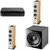 FCHORA826LW-D (PAIR) +  N230BLKUNV  Compact Wireless Music Streaming Amplifier - BLACK + FOCAL SUB600P