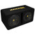 Kicker Dual 10 Inch Comp Bass Package 50DCWC102 with CXA4001, Bass Knob and amp wire kit