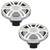 Hertz 3 pairs of HMX 8 S-LD-SW 8" White/Silver Grill Coaxial Marine Speakers in White with RGB LEDs with Venezia-V6 6-Channel Marine Amplifier