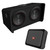 JBL CLUB1200D Club Series 12” (300mm) Subwoofer Enclosures with Slipstream Port Technology with JBL CLUB-A6001A High performance mono subwoofer car amplifier