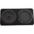 Kicker 48TCWRT122 CompRT 12" subwoofer in thin profile enclosure, 2ohm with 46CXA4001 Amp & Speaker Wire Bundle