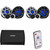 Kicker Premium Marine (2 Pair ) 6.5" Component Speaker and Amplifier bundle Includes LED Remote ( 51MSS654 & 48KXMA5004 )