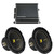 Kicker (2) 50CWCD84 CompC 8" Subwoofer, Dual 4-Ohm with CXA4001 Amp Bundle