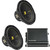 Kicker (2) 50CWCD104 CompC 10" Subwoofer, Dual 4-Ohm with CXA8001 Amp Bundle