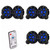 Kicker 51MSS84 - MSS 8-Inch Premium Marine 4-Ohm LED Component System, (3) Pairs w/ 41KMLC LED Remote