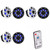 Kicker 51MSC84 - MSC 8-Inch Premium Marine 4-Ohm LED Coaxial System, (3) Pair & 41KMLC Led Remote