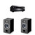 Focal Vestia No1 Black Bookshelf Loudspeakers, Pair, Bundle with Integra AV Receiver
