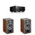 Focal Vestia No1 Dark Wood Bookshelf Speakers Pair with AV Receiver RX-V6ABL Bundle