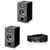 Focal Vestia No1 Black Bookshelf Speakers, Pair + AV Receiver RX-V385 Bundle