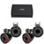Kicker (2 Pair) 44KMTC11 11" Black Horn-Loaded Tower Speakers & 1200 Watt Marine Amp with tube-clamp mounting