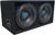 ATG Audio Dual 12 Inch Ported Subwoofer Enclosure with 2400 Watt Amplifier